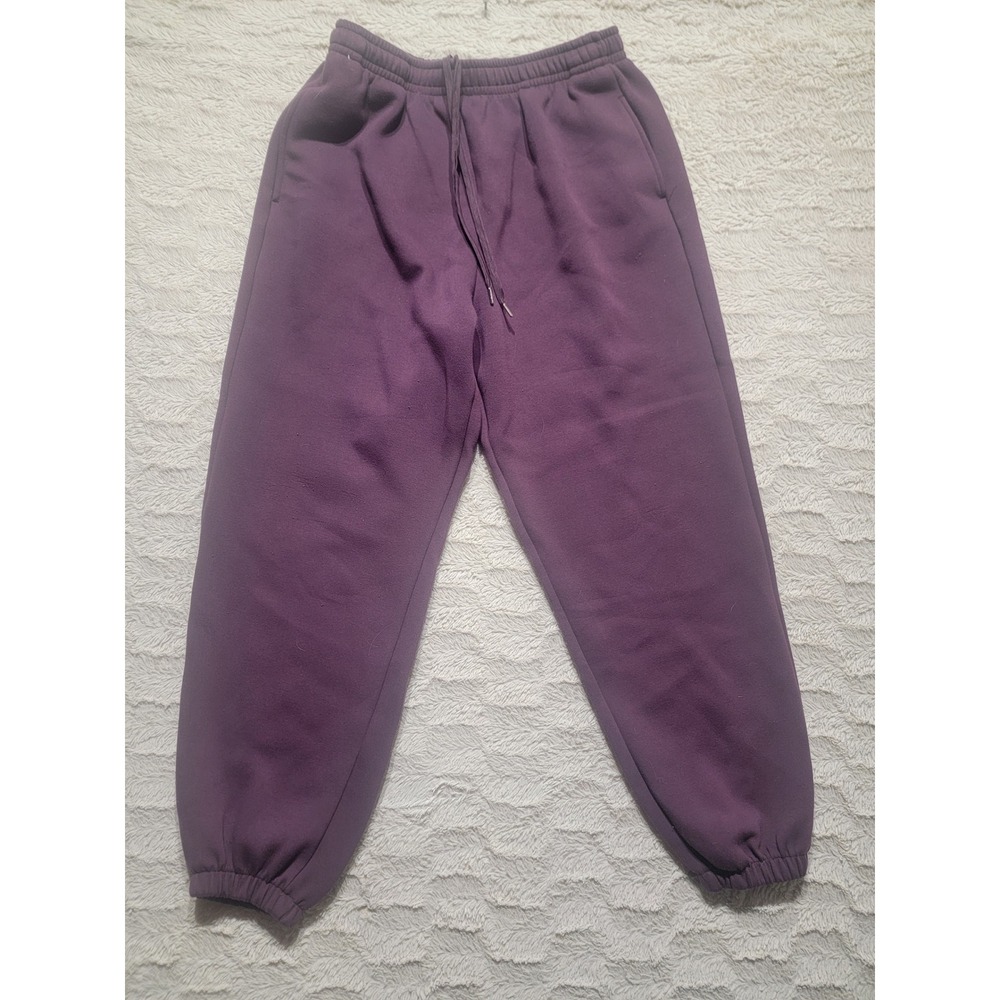 Lazypants Womens XL Purple Jogger Sweatpants L42965LZC Drawstring Fleece Pants